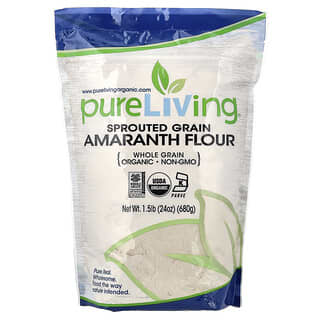 Pure Living, Organic Sprouted Grain Amaranth Flour, 24 oz (680 g)