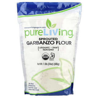 Pure Living, Organic Sprouted Garbanzo Flour, 24 oz (680 g)