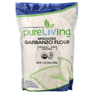 Pure Living, Organic Sprouted Garbanzo Flour, 24 oz (680 g)
