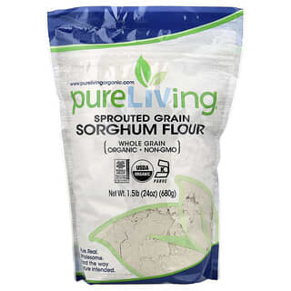 Pure Living, Farine de grains germés et de sorgho biologiques, 680 g
