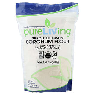 Pure Living, Organic Sprouted Grain Sorghum Flour, 24 oz (680 g)