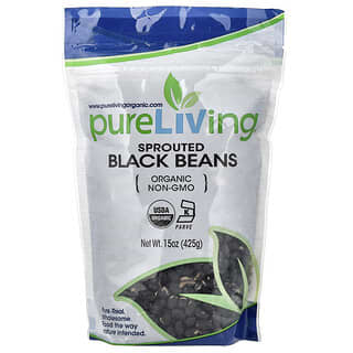 Pure Living, Organic Sprouted Black Beans, 15 oz (425 g)