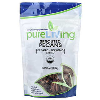 Pure Living, Organic Sprouted Pecans, Salted, 6 oz (170 g)