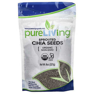 Pure Living, Organic Sprouted Chia Seeds, 8 oz