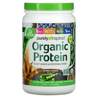 Purely Inspired, органический протеин, питательный шейк на растительной основе, восхитительный шоколад, 680 г (1,5 фунта)