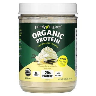 Purely Inspired, Protéines bio, Mélange nutritionnel 100 % végétal, Vanille française, 1.35 lbs (612 g)