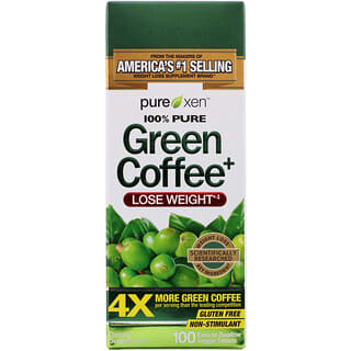 Purely Inspired, グリーンコーヒー＋、飲みやすい植物性タブレット100粒