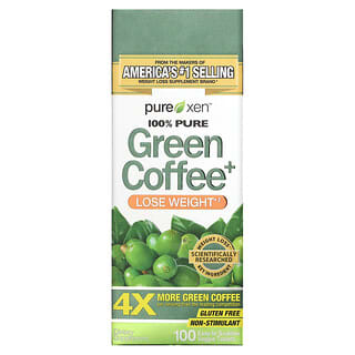 Purely Inspired, قهوة خضراء+، 100 قرص نباتي سهل البلع