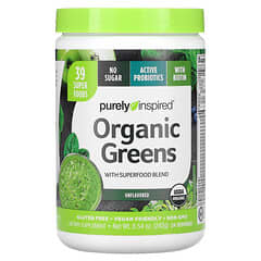 Purely Inspired, органічна зелень із сумішшю суперфудів, без смакових добавок, 242 г (8,54 унції)