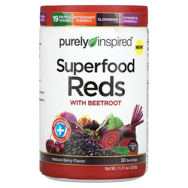 Purely Inspired‏, Superfood Reds مع البنجر ، التوت الطبيعي ، 11.71 أونصة (332 جم)