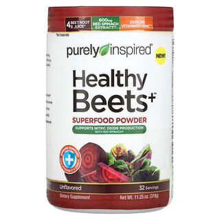 Purely Inspired, Healthy Beets（ヘルシービート）＋スーパーフード粉末、無香料、319g（11.25オンス）