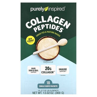 Purely Inspired, Peptides de collagène, Non aromatisé, 18 sachets individuels, 20 g chacun