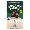 Proteine in polvere di origine vegetale biologica, cioccolato ricco e decadente, 14 bustine monodose, 35 g ciascuna
