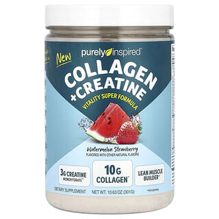 بيورلي إنسبايرد‏, Collagen + Creatine, Watermelon Strawberry, 10.63 oz (301 g)