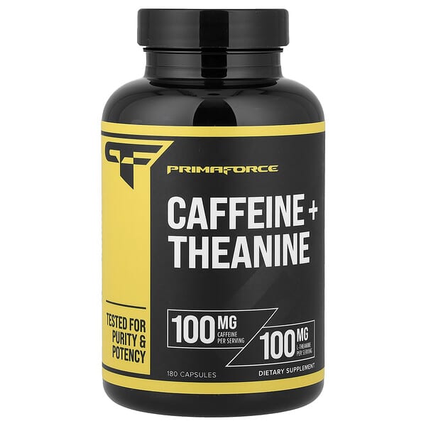 Primaforce Caffeine + Theanine, 180 Capsules