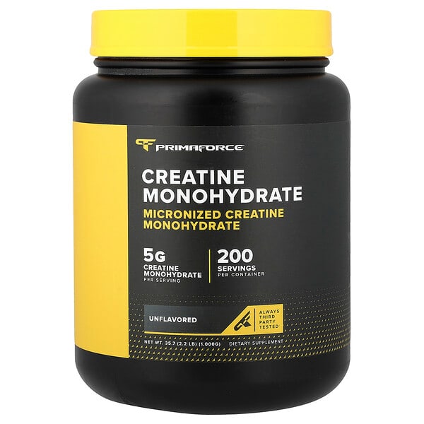 Primaforce, Kreatinmonohydrat, utan smaksättning, 1 000 g (2,2 pund)
