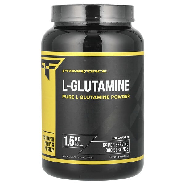 Primaforce, L-Glutamine, Unflavored, 3.3 lb (1,500 g)