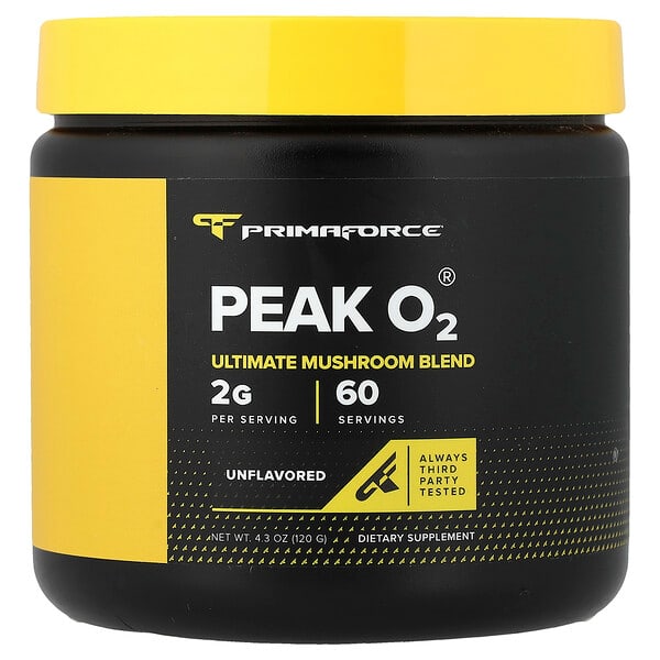 Primaforce, Peak O2®, Ultieme paddenstoelenmix, zonder smaak, 120 g