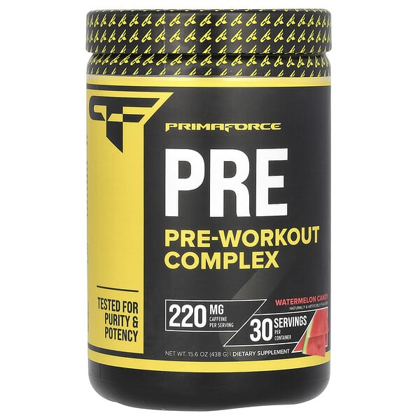 Primaforce, Pre-Workout Complex, watermeloen snoep, 438 g