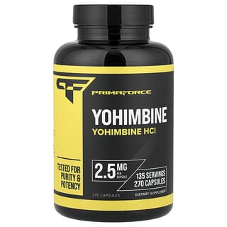 Primaforce, Clorhidrato de yohimbina, 2,5 mg, 270 cápsulas vegetales