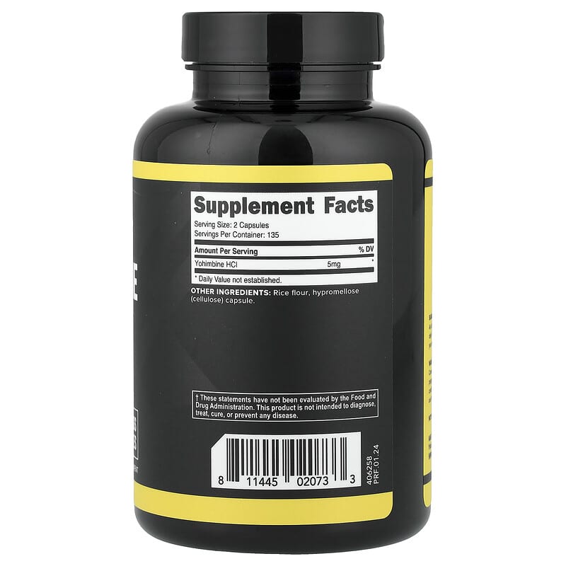 Yohimbine HCI, 270 Capsules (2.5 mg per Capsule)