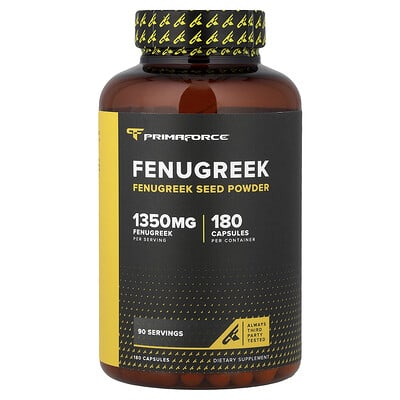 Primaforce, Fenugreek, 180 Capsules (675 mg per Capsule)