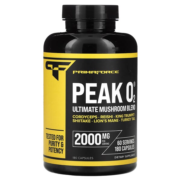 Peak O2, Ultimate Mushroom Blend, 180 Capsules (666 mg per Capsule)