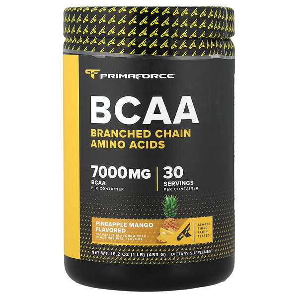 بريمافورس‏, أحماض أمينية متشعبة السلسلة (BCAA)، أناناس ومانجو، 16.2 أونصة (453 جم)