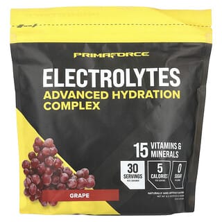 Primaforce, Electrolytes, покращений комплекс для зволоження, із виноградом, 30 пакетиків по 5,8 г (0,2 унції)