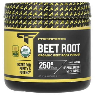 Primaforce, Organic Beet Root, Bio-Rote-Bete-Wurzel, geschmacksneutral, 250 g (8,9 oz.)