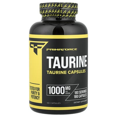 Primaforce, Taurine, 1000 mg, 180 Capsules