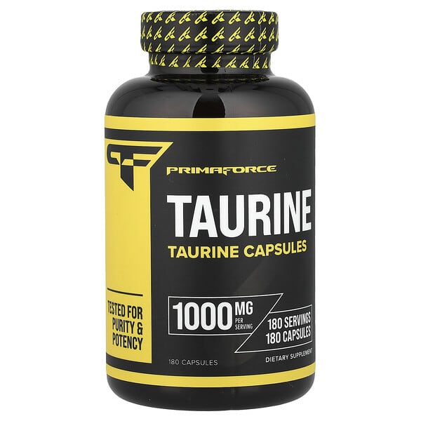 Primaforce, Taurine, 1,000 mg, 180 Capsules