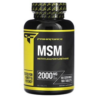 Primaforce, MSM, 2000 mg, 180 comprimés