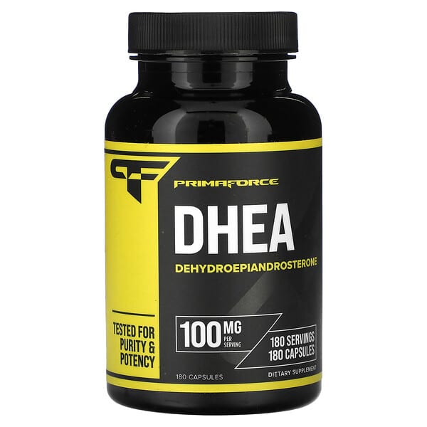 Primaforce, DHEA, Dehydroepiandrosterone, 100 mg, 180 Capsules