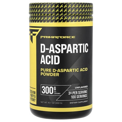 Primaforce, D-Aspartic Acid, Unflavored, 10.6 oz (300 g)