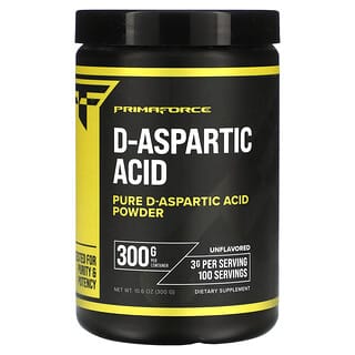 Primaforce, D-Aspartic Acid, Unflavored, 10.6 oz (300 g)