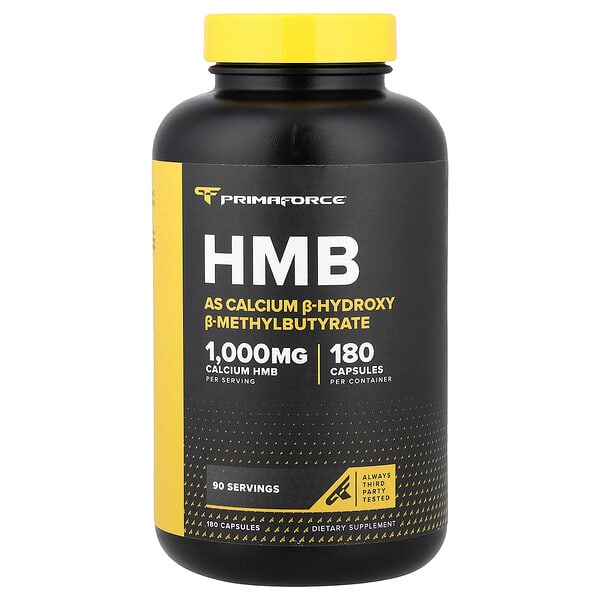 Primaforce, HMB, β-hidroxi-β-metilbutirato, 180 cápsulas (500 mg por cápsula)