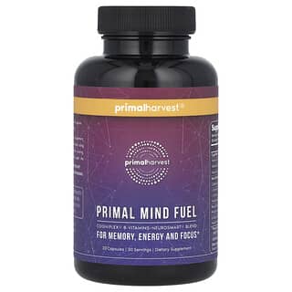 Primal Harvest, Primal Mind Fuel, Combustible mental, 30 cápsulas