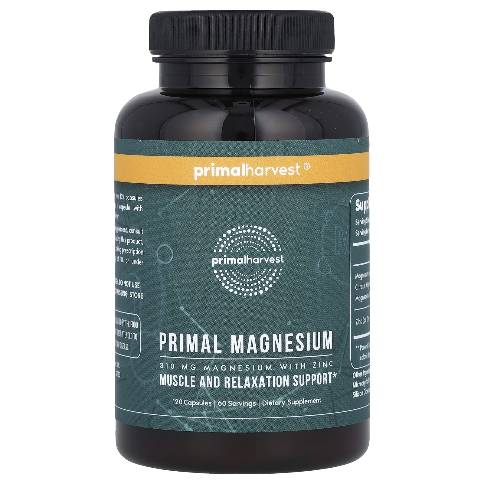 Primal Harvest, Primal Magnesium, 310 mg , 120 Capsules (155 mg per
