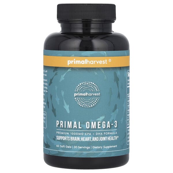 Primal Harvest, Primal Omega-3, 60 Soft Gels