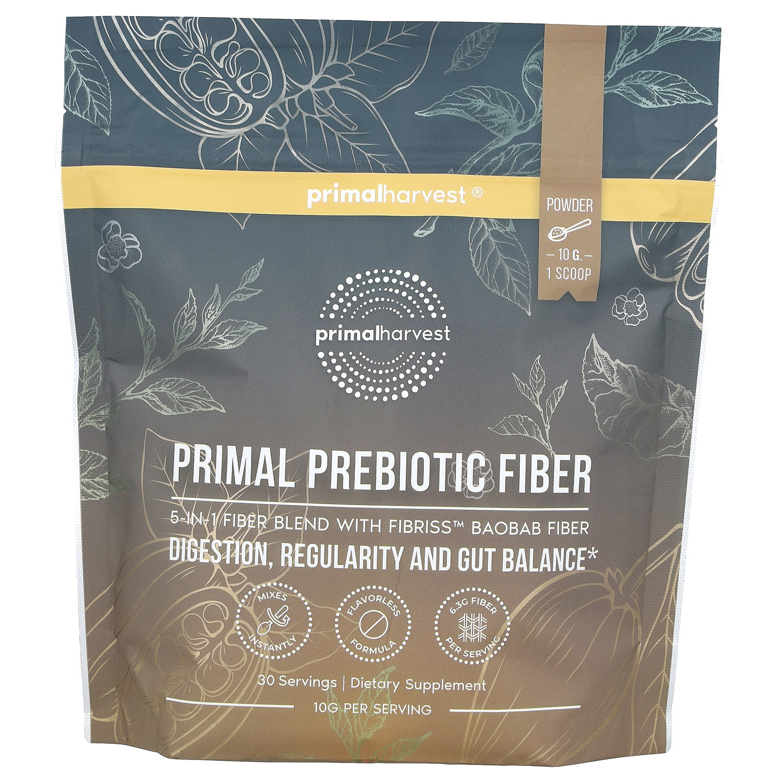 Primal Harvest, Primal Prebiotic Fiber, 300 g