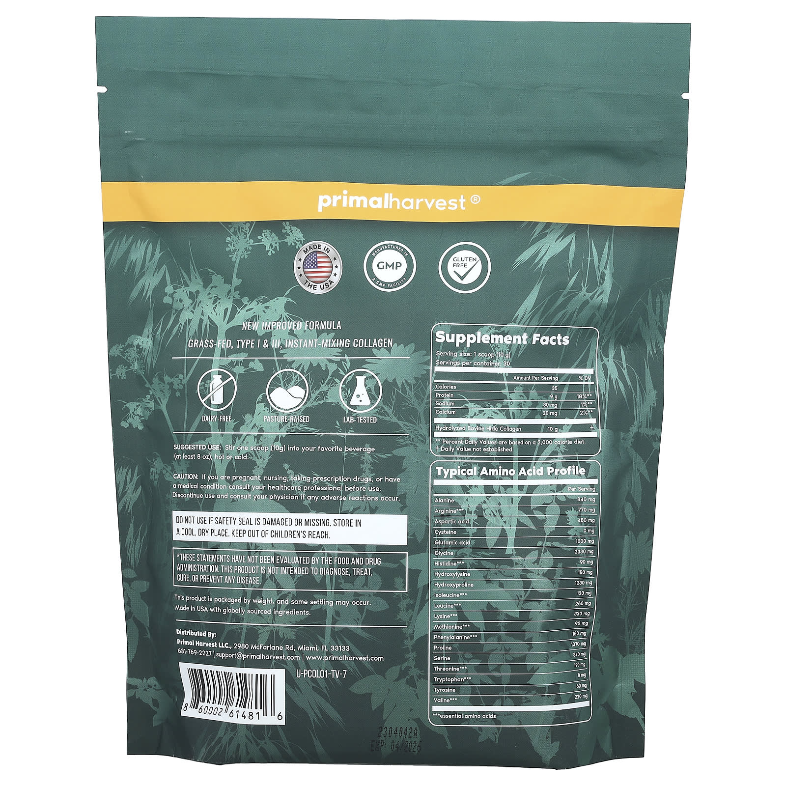 Primal Harvest, Primal Collagen, 10 oz (300 g)