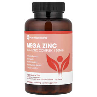 Pure Micronutrients, Mega Zinc, 50 mg, 100 Tablets