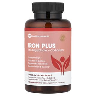 Pure Micronutrients, Hierro y más, 120 cápsulas vegetales