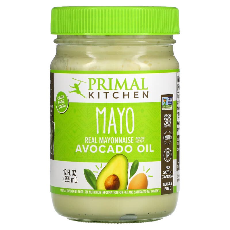 Primal Kitchen Plain Vegan Mayo Spread and Dip Avacado Oil, 12 Ounce -- 6  per case