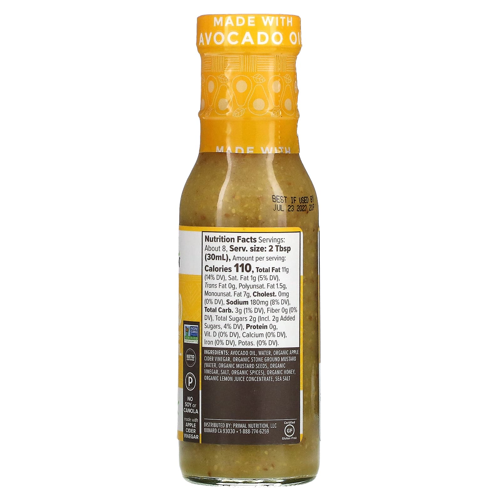 Primal Kitchen, Dressing & Marinade Made with Avocado Oil, Honey