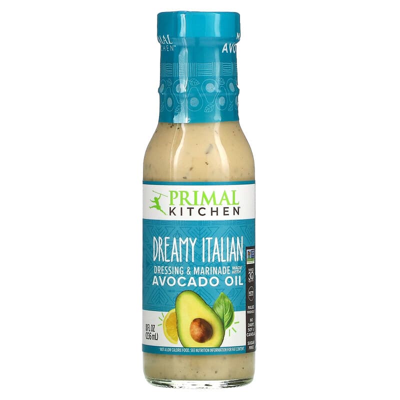 Primal Kitchen Dressing & Marinade, Vegan Ranch - 8 fl oz