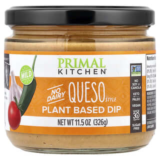 Primal Kitchen, Queso Style Bitki Bazlı Sos, Hafif, 11,5 oz (326 g)