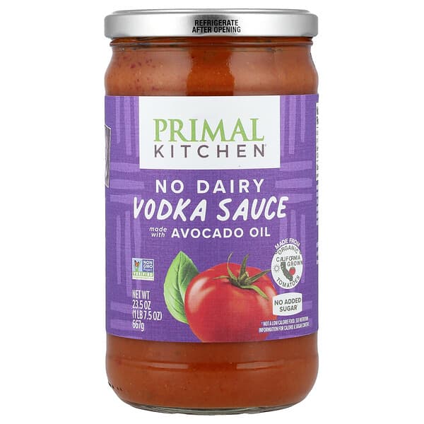 Primal Kitchen, 아보카도 오일 함유 무함유 보드카 소스, 667g(23.5oz)