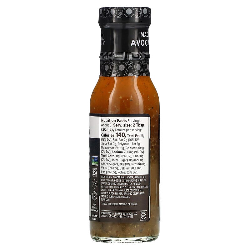 Primal Kitchen Avocado Oil 3 Pack Vinaigrette Dressing & Marinade